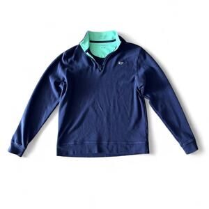Navy blue Vineyard Vines women’s quarter zip sweatshirt Size XL (18)